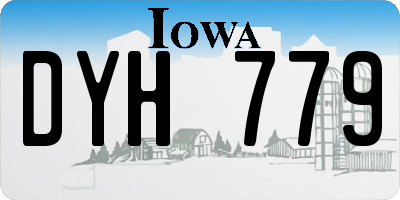 IA license plate DYH779