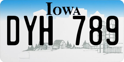 IA license plate DYH789