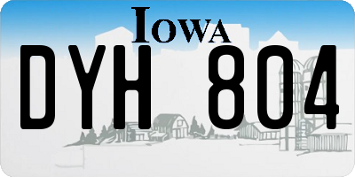 IA license plate DYH804