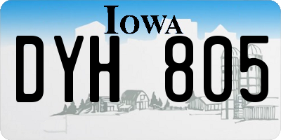 IA license plate DYH805