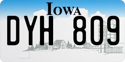 IA license plate DYH809