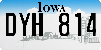 IA license plate DYH814
