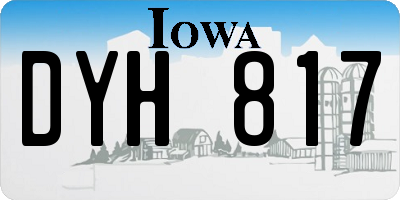 IA license plate DYH817