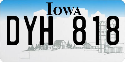 IA license plate DYH818