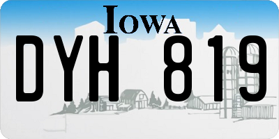 IA license plate DYH819