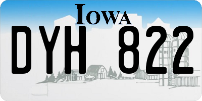 IA license plate DYH822
