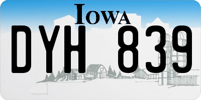 IA license plate DYH839