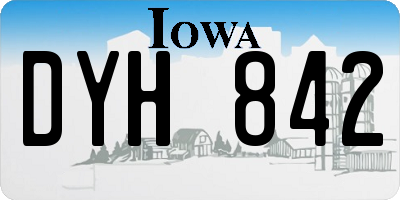 IA license plate DYH842