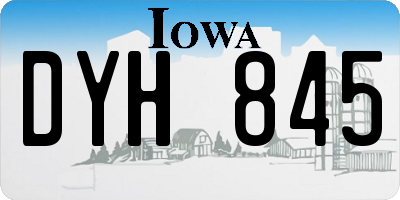 IA license plate DYH845