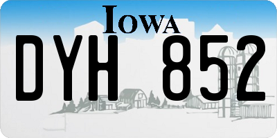 IA license plate DYH852