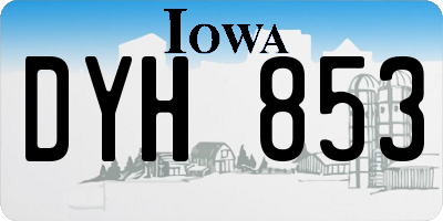 IA license plate DYH853