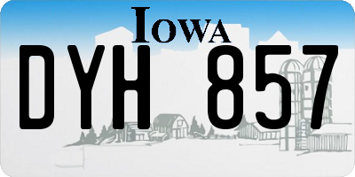 IA license plate DYH857