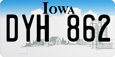 IA license plate DYH862