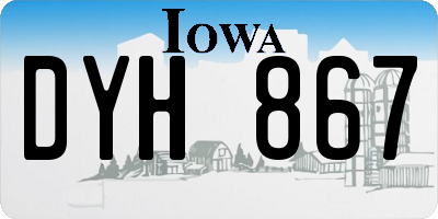IA license plate DYH867