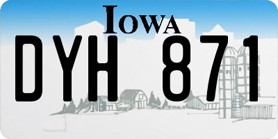 IA license plate DYH871