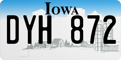 IA license plate DYH872