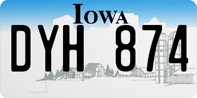 IA license plate DYH874