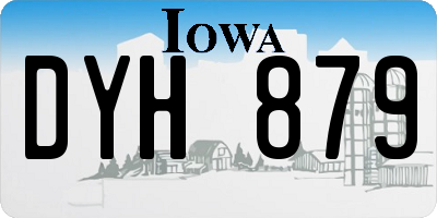 IA license plate DYH879