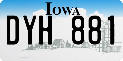 IA license plate DYH881