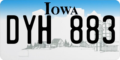 IA license plate DYH883