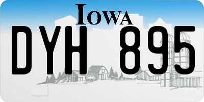 IA license plate DYH895