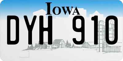 IA license plate DYH910