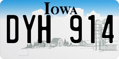 IA license plate DYH914