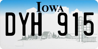 IA license plate DYH915