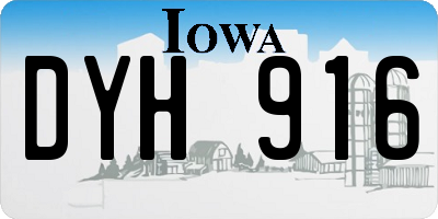 IA license plate DYH916