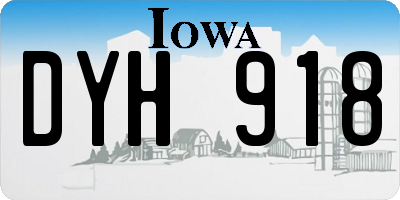 IA license plate DYH918
