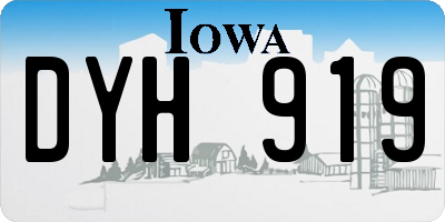 IA license plate DYH919