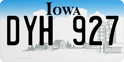 IA license plate DYH927