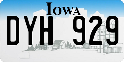 IA license plate DYH929