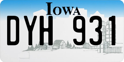 IA license plate DYH931