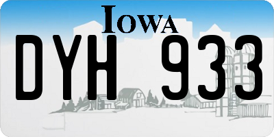 IA license plate DYH933