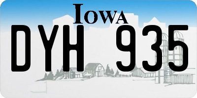 IA license plate DYH935