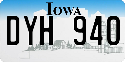 IA license plate DYH940
