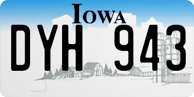 IA license plate DYH943