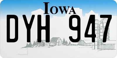 IA license plate DYH947