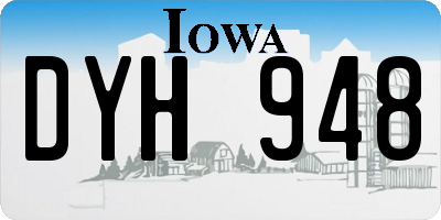 IA license plate DYH948