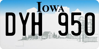 IA license plate DYH950