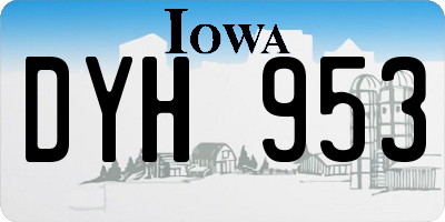 IA license plate DYH953