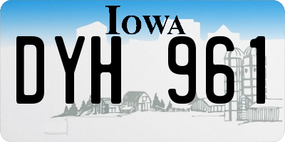 IA license plate DYH961