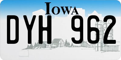 IA license plate DYH962