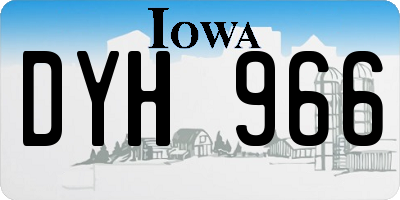 IA license plate DYH966