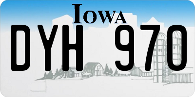 IA license plate DYH970