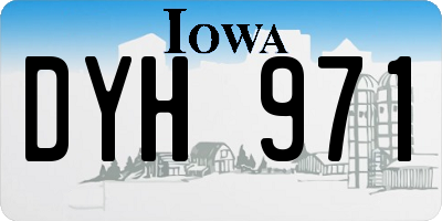 IA license plate DYH971