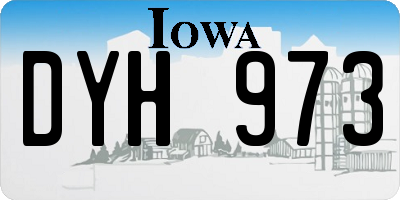 IA license plate DYH973