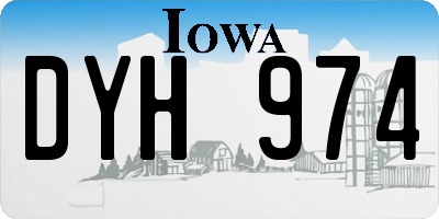 IA license plate DYH974