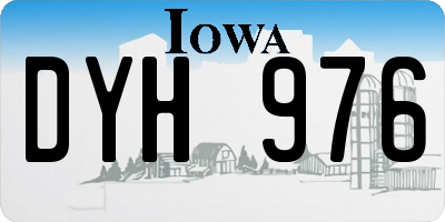 IA license plate DYH976